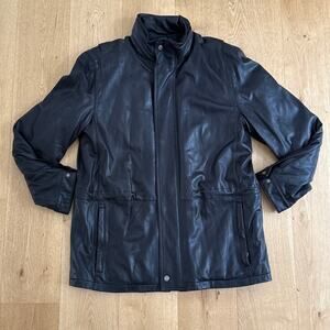 Andrew Marc New York Leather Jacket Size Estimated L Black